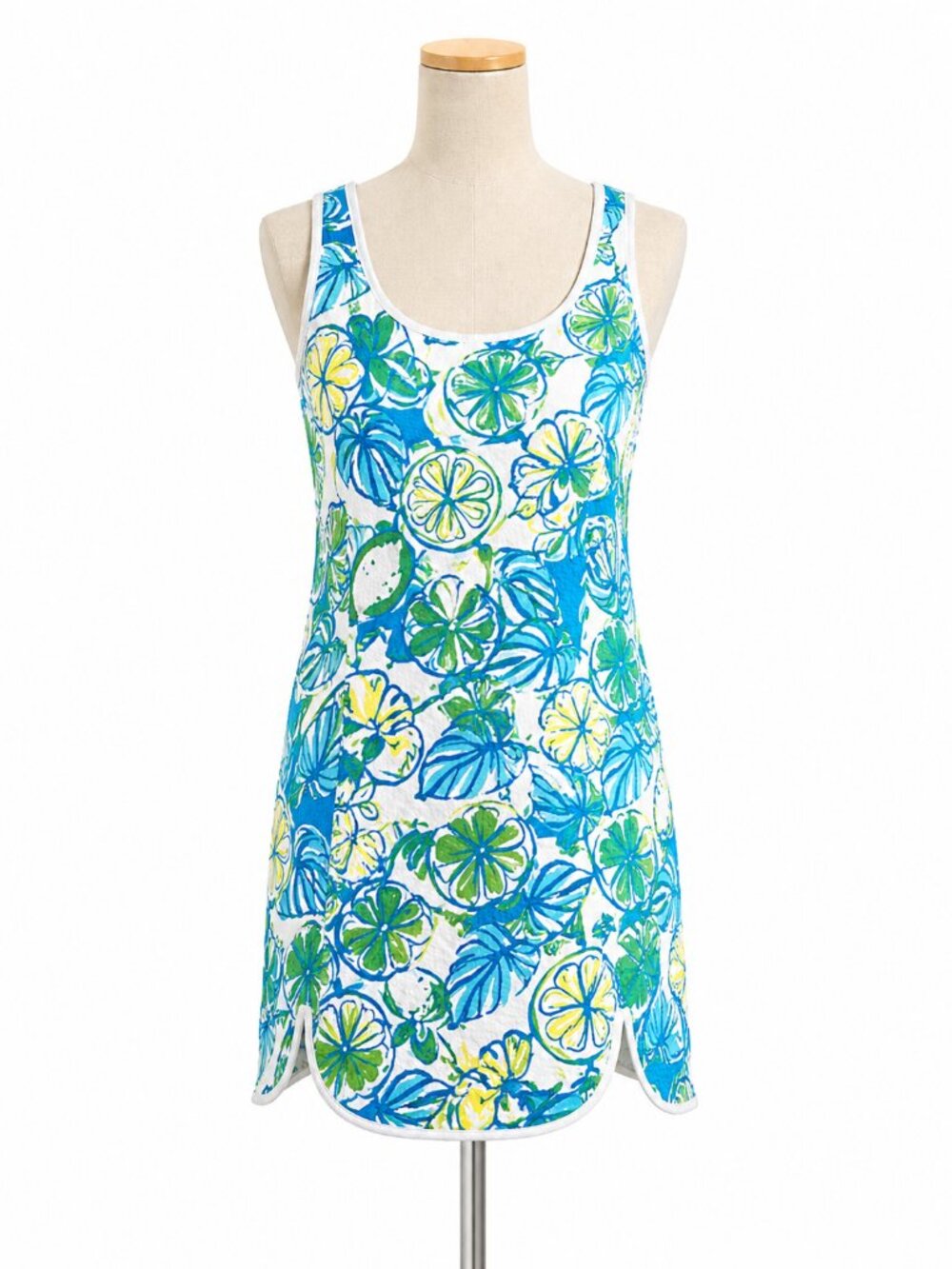 Lilly Pulitzer Lola Mini Dress Blue Yellow Sleeveless S